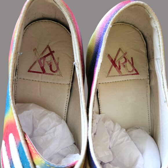 YRU QLOUD Rainbow Glitter Clear Platform Shoes Creepers Kawaii Rave Festival Sz - Picture 7 of 15